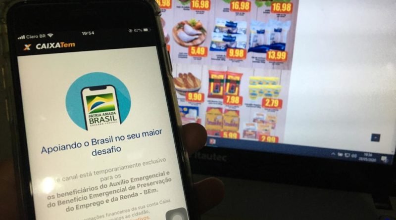 Compras com auxílio emergencial poderão ser pagas pelo celular