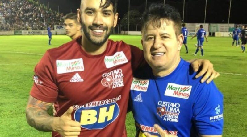 Futebol solidário entre Gusttavo Lima e Marrone será transmitida ao vivo pela Band