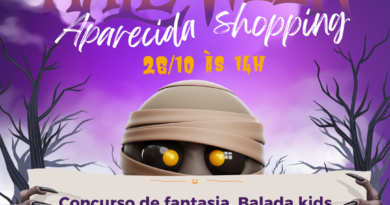 Halloween no Aparecida Shopping para às crianças e toda família